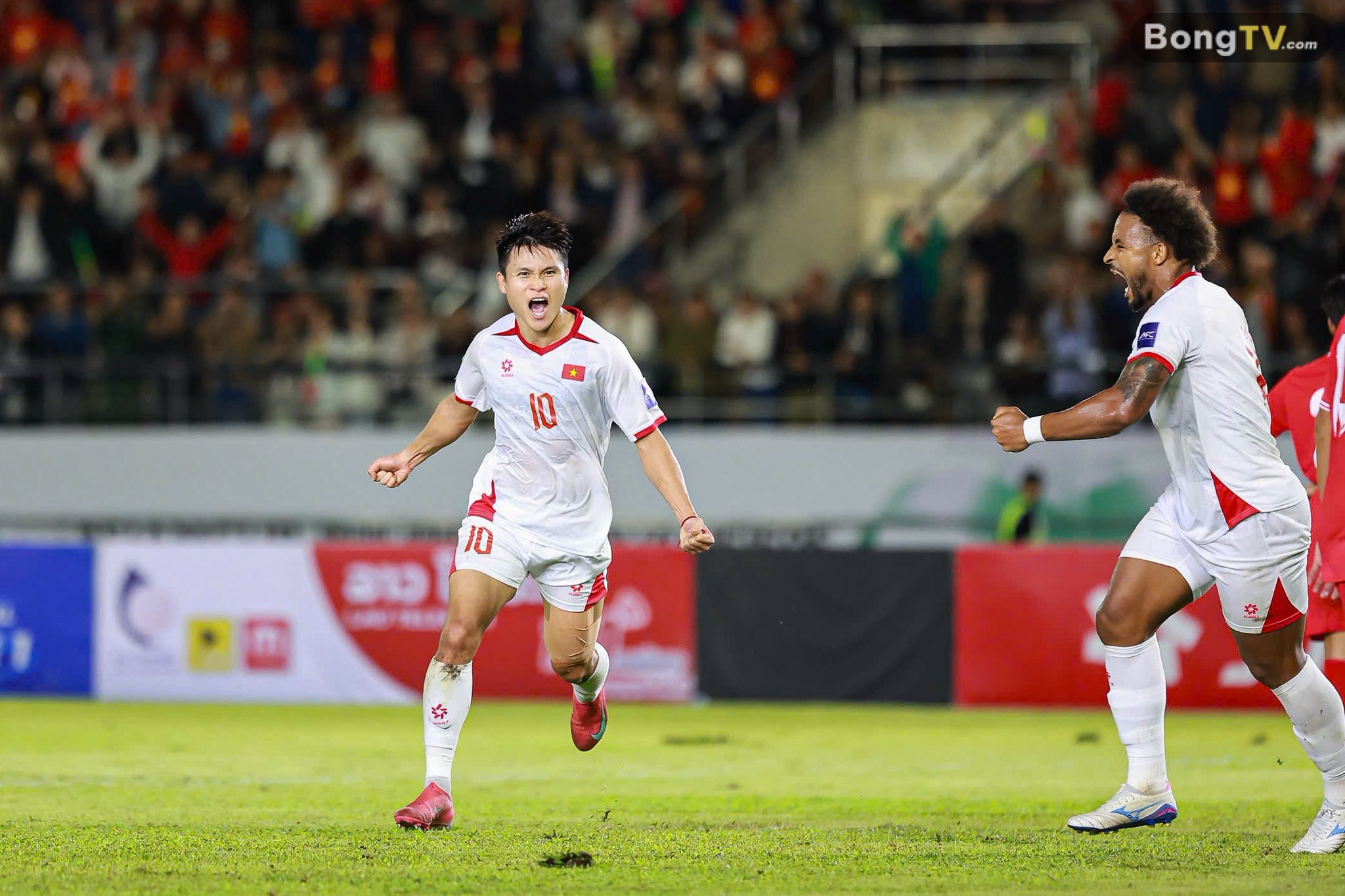 Phạm Tuấn Hải có pha lập công giải tỏa áp lực trong màu áo tuyển Việt Nam. Ảnh: Hà Nội FC.