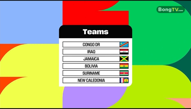 6 đội đá vòng playoff Liên lục địa.