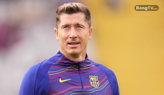 Lewandowski trong màu áo Barca.