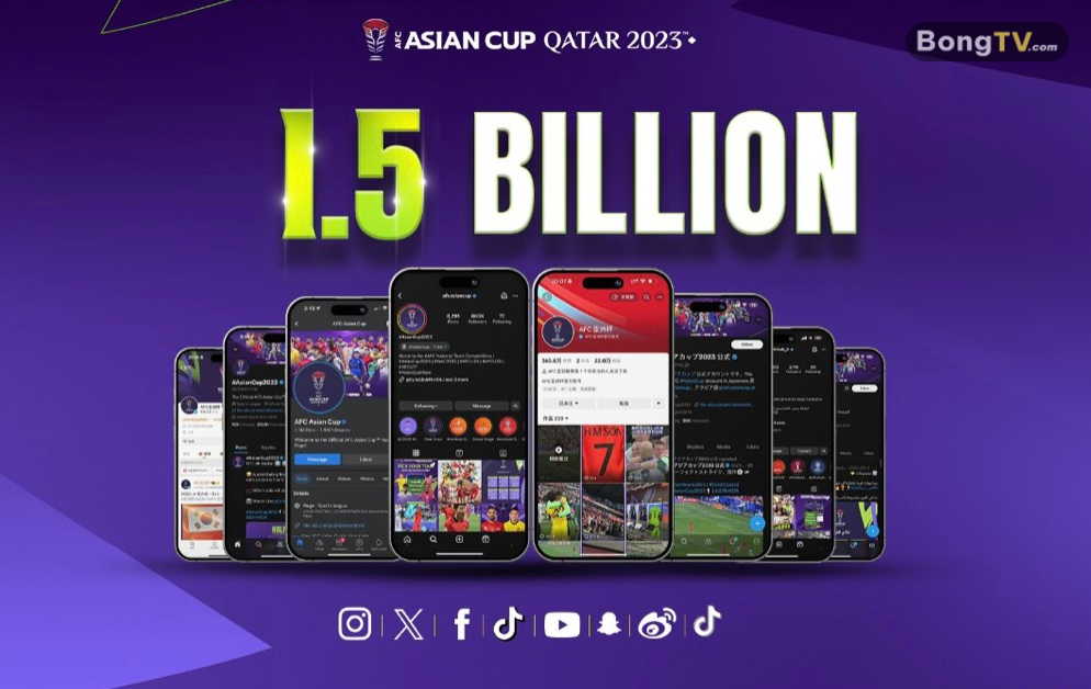 Asian Cup 2023 đã đạt kỷ lục về tương tác số.