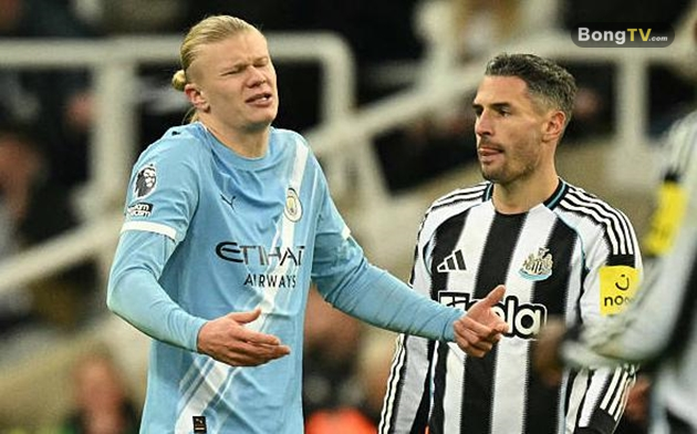 Erling Haaland tịt ngòi ở trận đấu với Newcastle United.