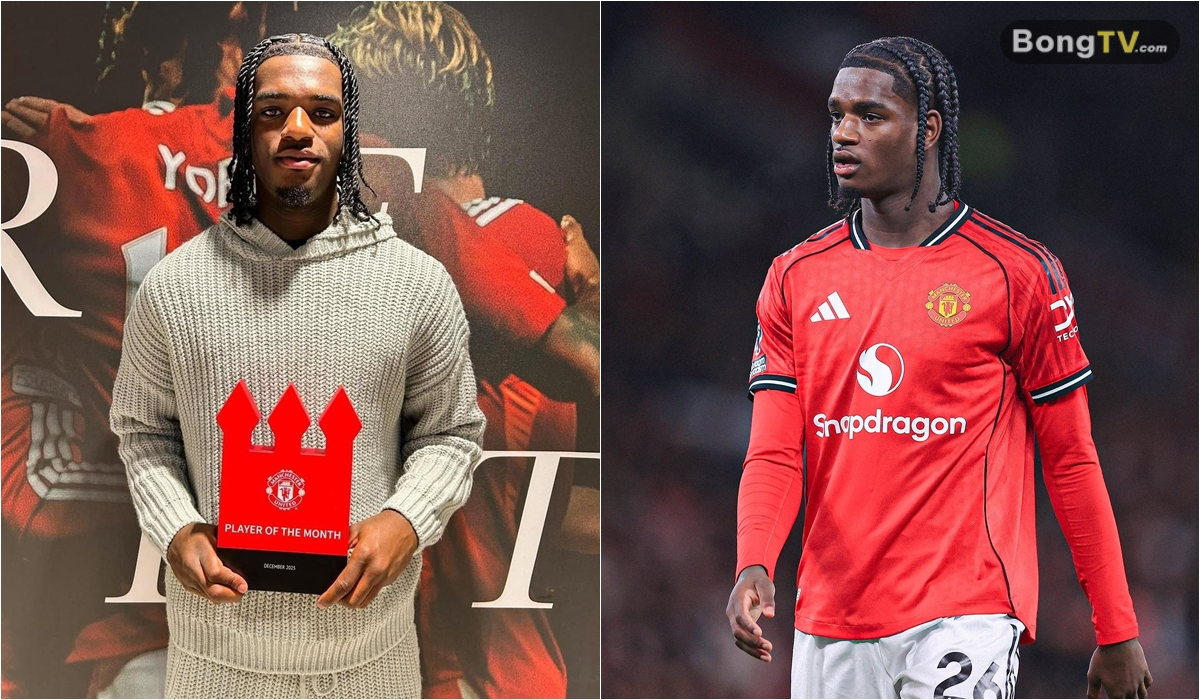 Ayden Heaven được bình chọn là Cầu thủ xuất sắc nhất tháng 12/2025 của Manchester United.