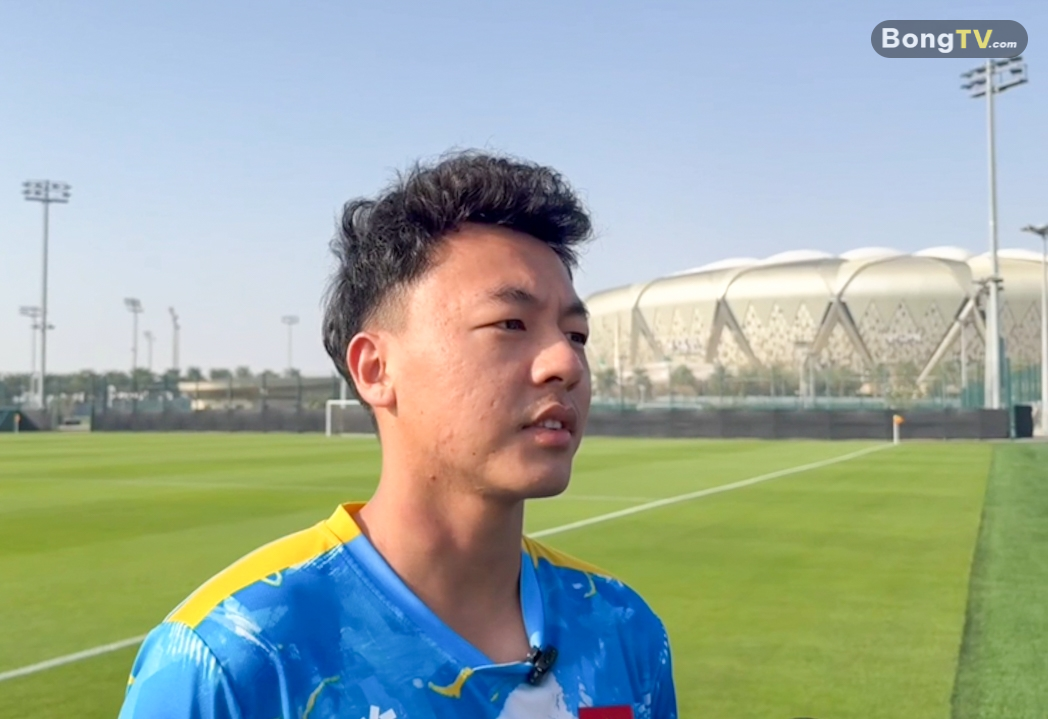 Nguyễn Thái Sơn hứa cùng toàn đội quyết tâm thi đấu để giành những kết quả tích cực. Ảnh: VFF.